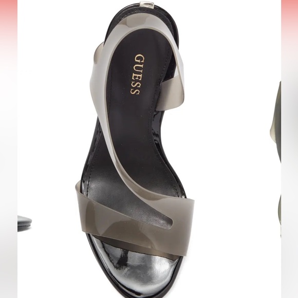Guess | Shoes | Nwt Guess Womens Ferry Asymmetrical Lucite Clear Dress  Sandals | Poshmark